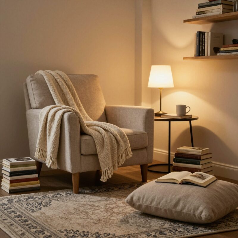 14 Home Library Design Ideas 5 5. Add a Comfortable Reading Nook with the Right Seating