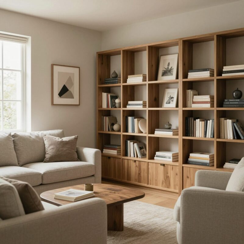 14 Home Library Design Ideas 7 7. Pick a Color Palette That Feels Calm and Inviting