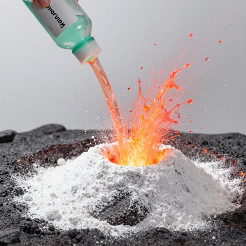Step 4: Add Baking Soda to the Volcano Crater