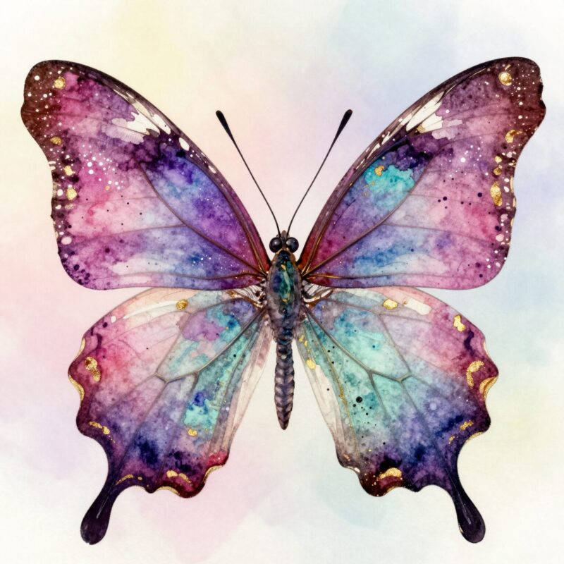 10 easy watercolor projects for kids 9 8. Colorful Butterfly Wings
