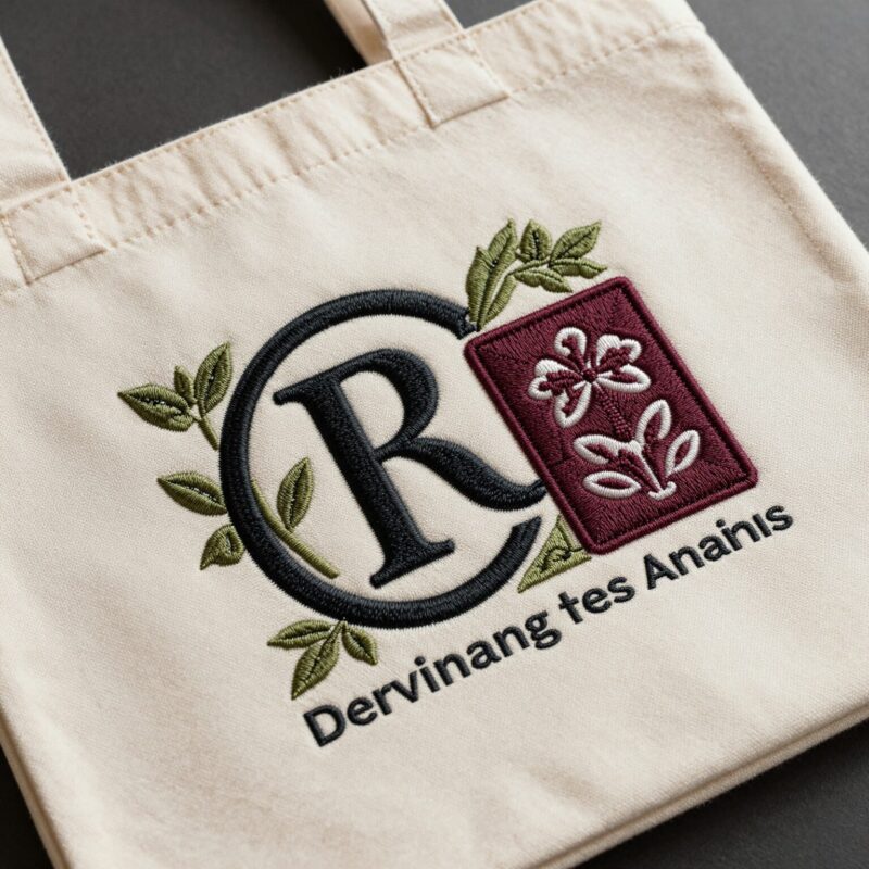 10 Tote Bag Design Ideas 5 4. Premium textured branding with embroidery