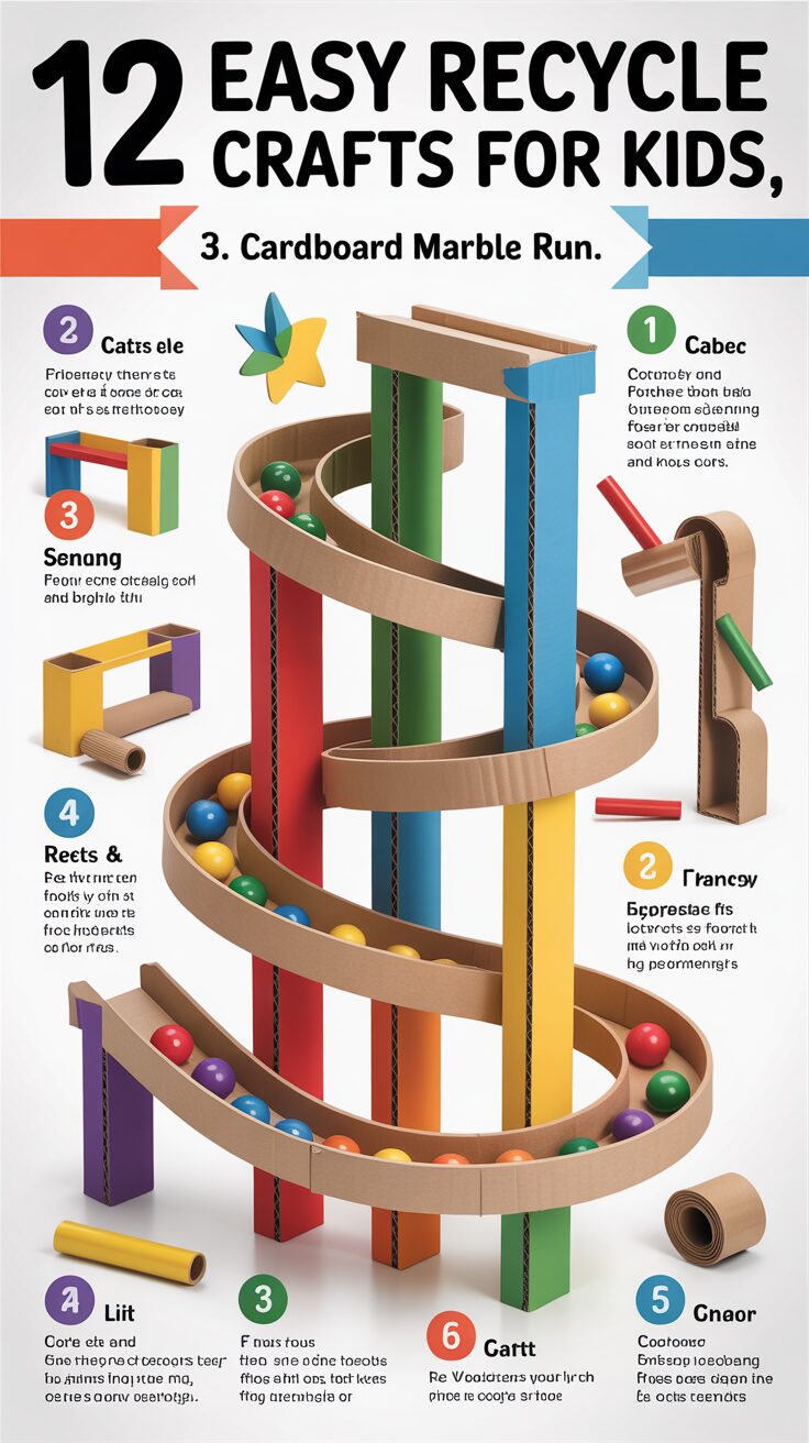 3. Cardboard Marble Run