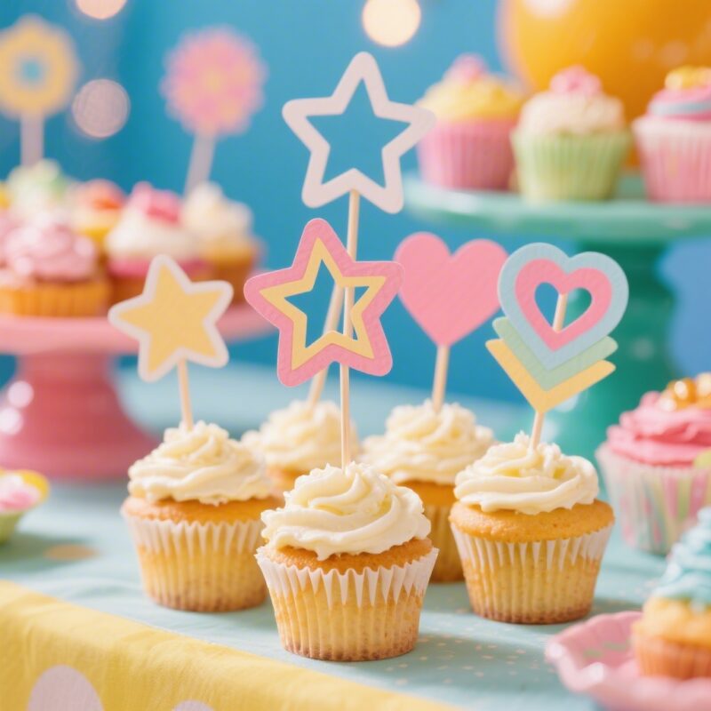 12 Cardstock Cricut Ideas for Every Season 4 4. Cupcake Toppers