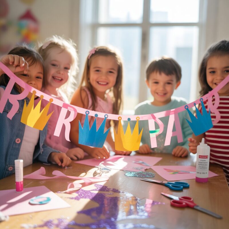 10 Fun Princess Crafts for Kids 9 9. Princess Banner Garland