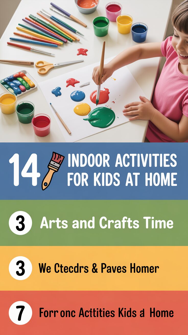 14 Indoor Activities for Kids at Home 4 3. Arts and Crafts Time