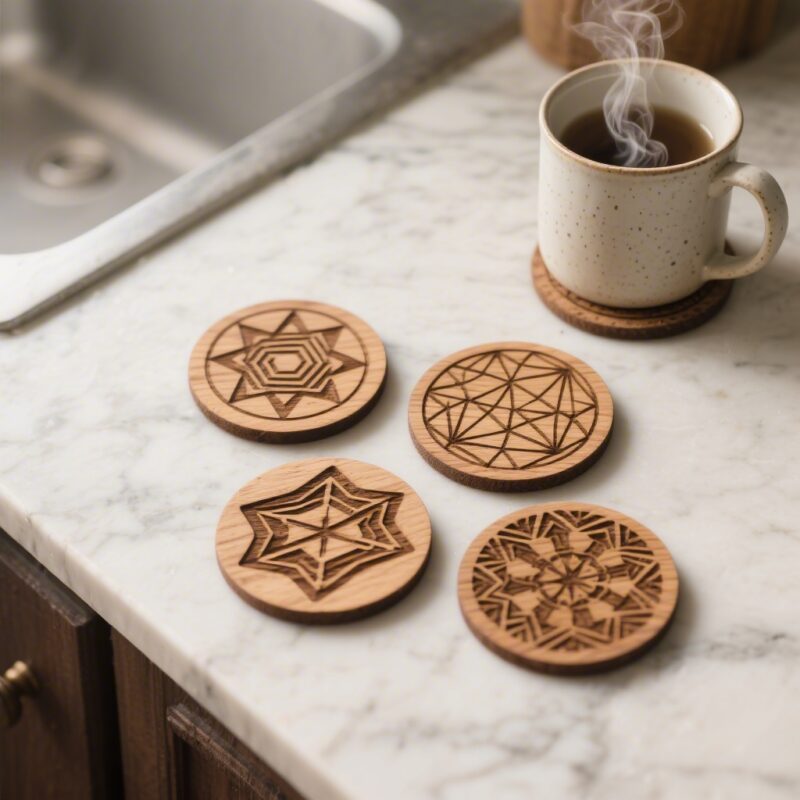 12 Wood Burning Ideas That Sell: A Complete Guide for Crafters 7 6. Coasters