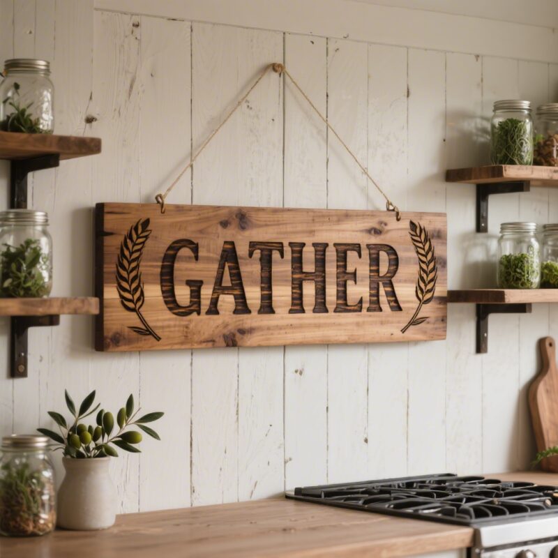 12 Wood Burning Ideas That Sell: A Complete Guide for Crafters 4 3. Kitchen Signs and Décor