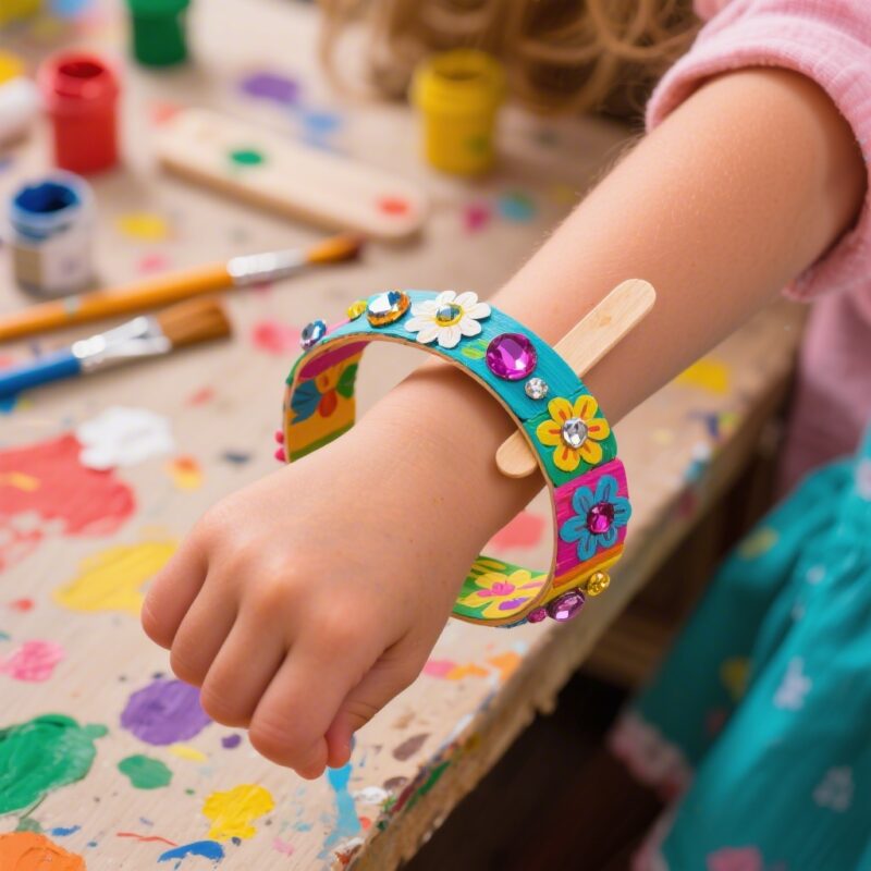 9. Popsicle Stick Bracelet