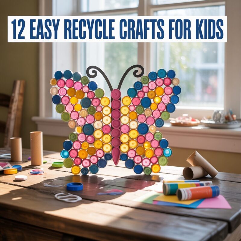 6. Jar Lid Mosaic Art