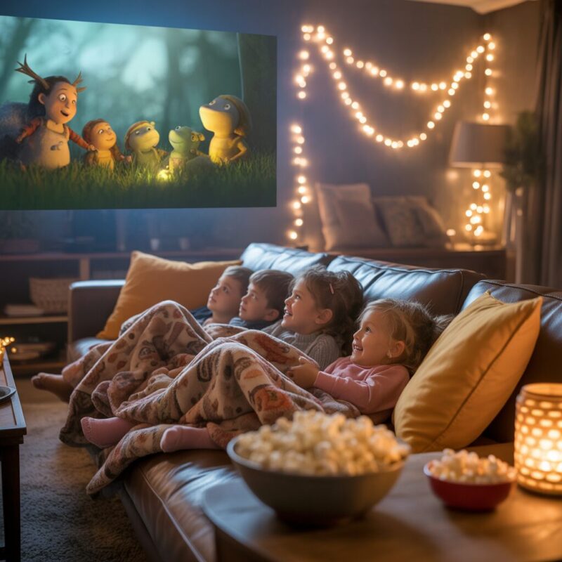 14 Indoor Activities for Kids at Home 12 11. DIY Home Movie Theater