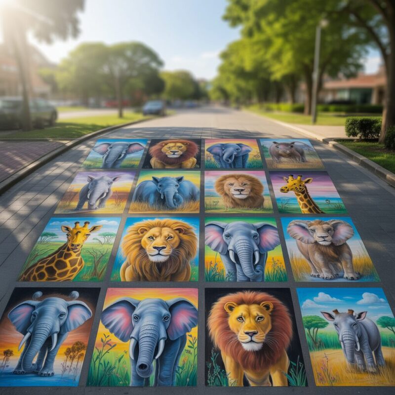 1. Sunny Safari Animals