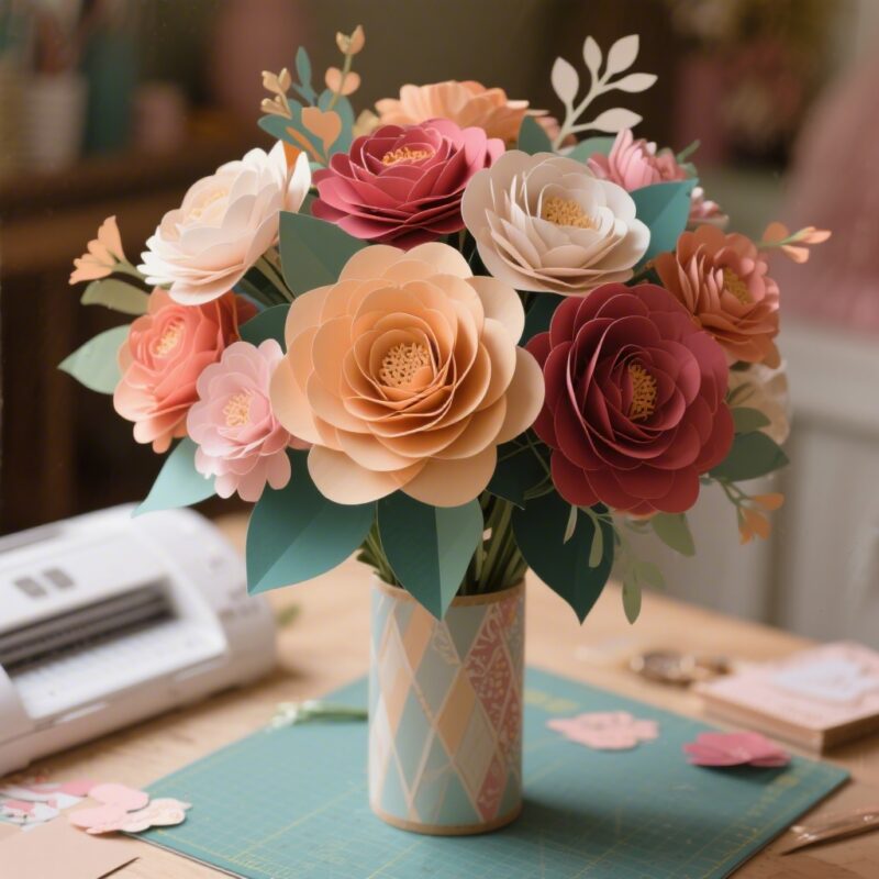 12 Cardstock Cricut Ideas for Every Season 6 6. Paper Flowers
