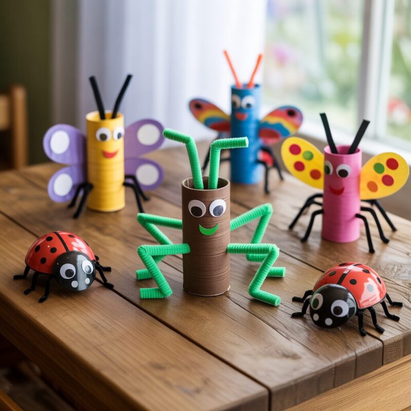 5. Toilet Paper Roll Grasshopper