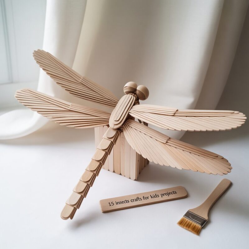 8. Dragonfly from Popsicle Sticks