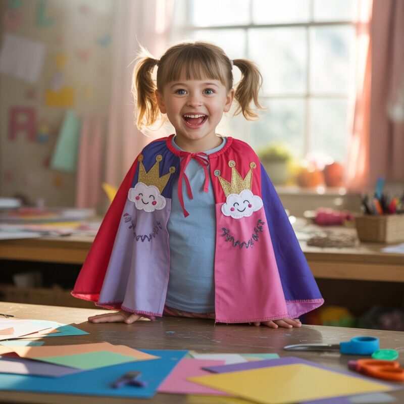 10 Fun Princess Crafts for Kids 2 2. Royal Cape from Old T-Shirts