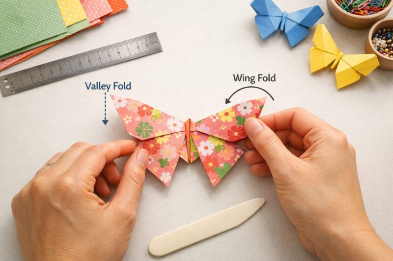 Origami Butterfly Step by Step Tutorial for Beginners origami butterfly