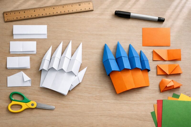 How to Make Paper Claws 2 Methods Esy Tutorial 1 paper claws