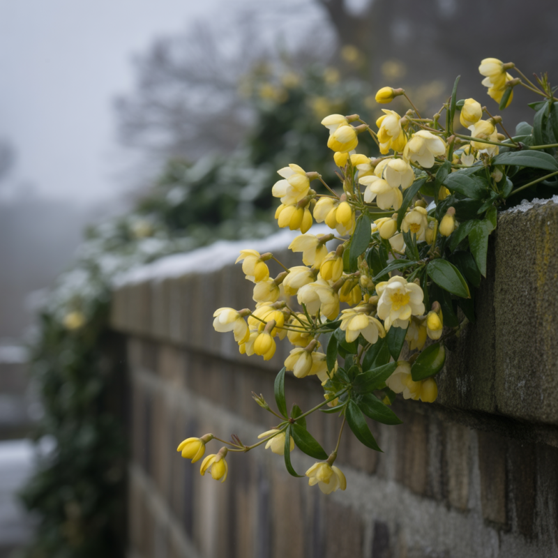 1. Winter Jasmine (Jasminum nudiflorum)