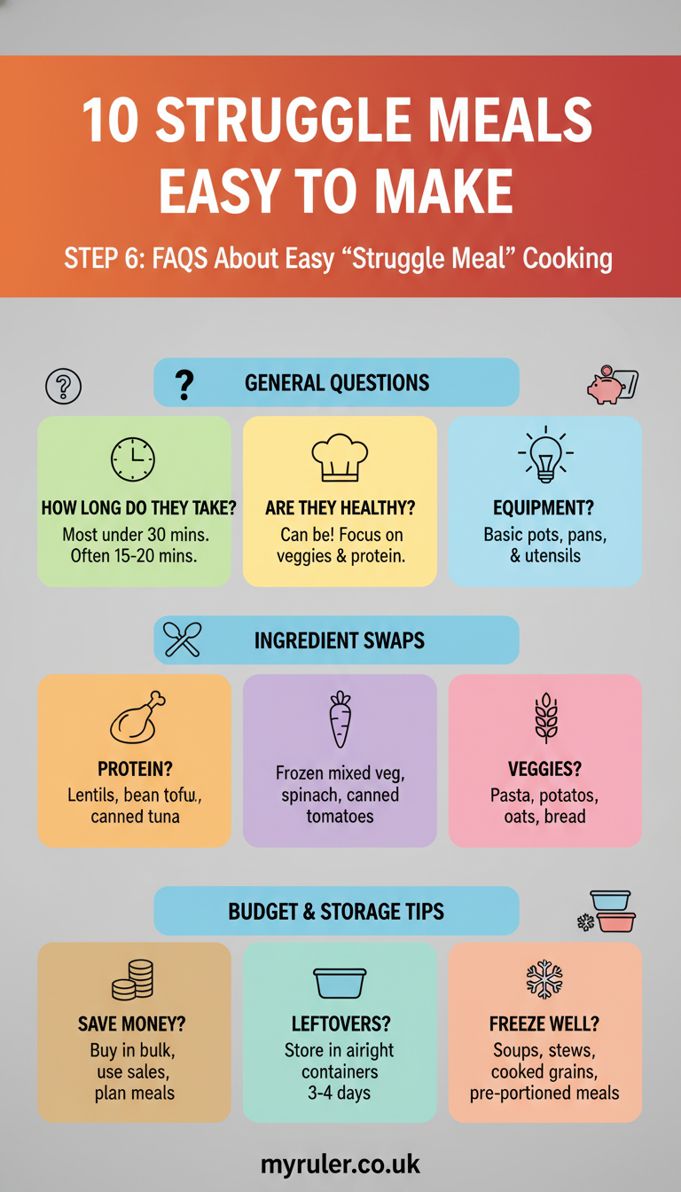 Step 6: FAQs About Easy “Struggle Meal” Cooking