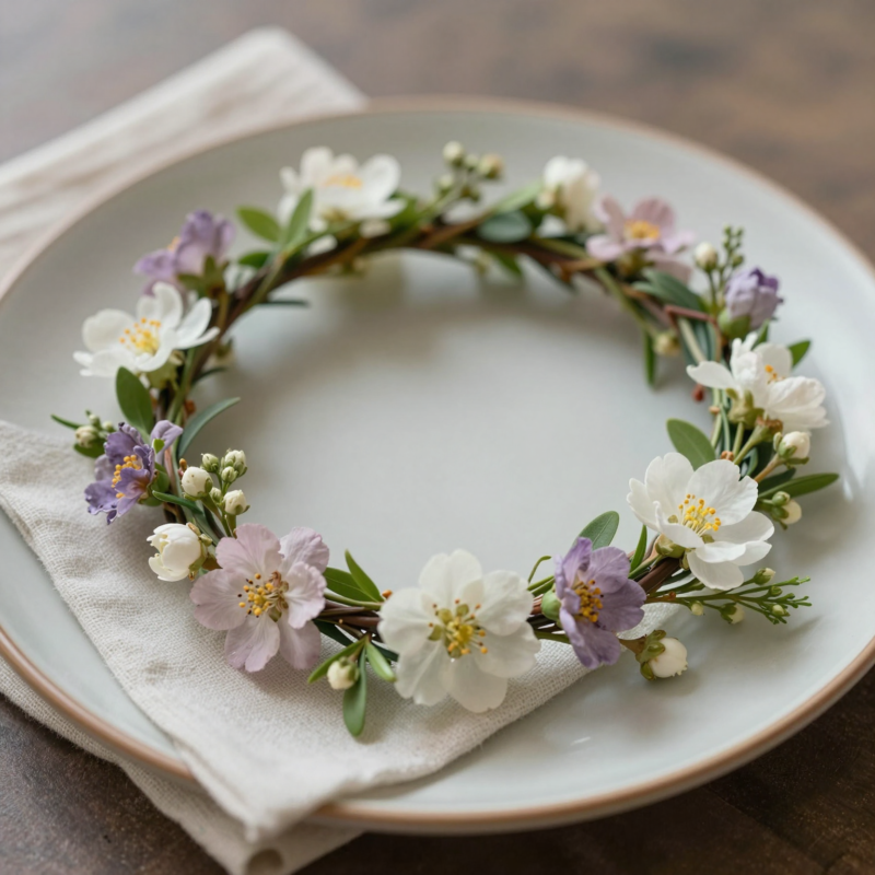 9. DIY flower crown format adapted into a mini arrangement