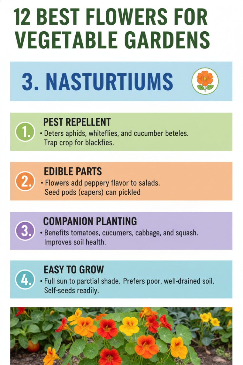 3. Nasturtiums