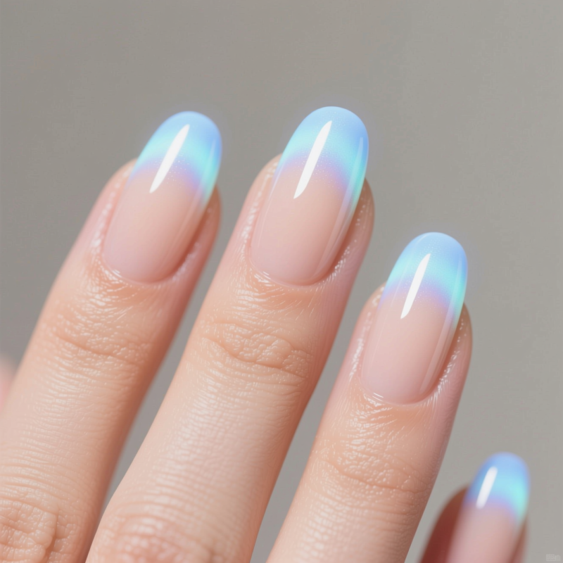 Step 8: Try Design #4 — Nude + Pale Blue Aura (Ethereal but Simple)