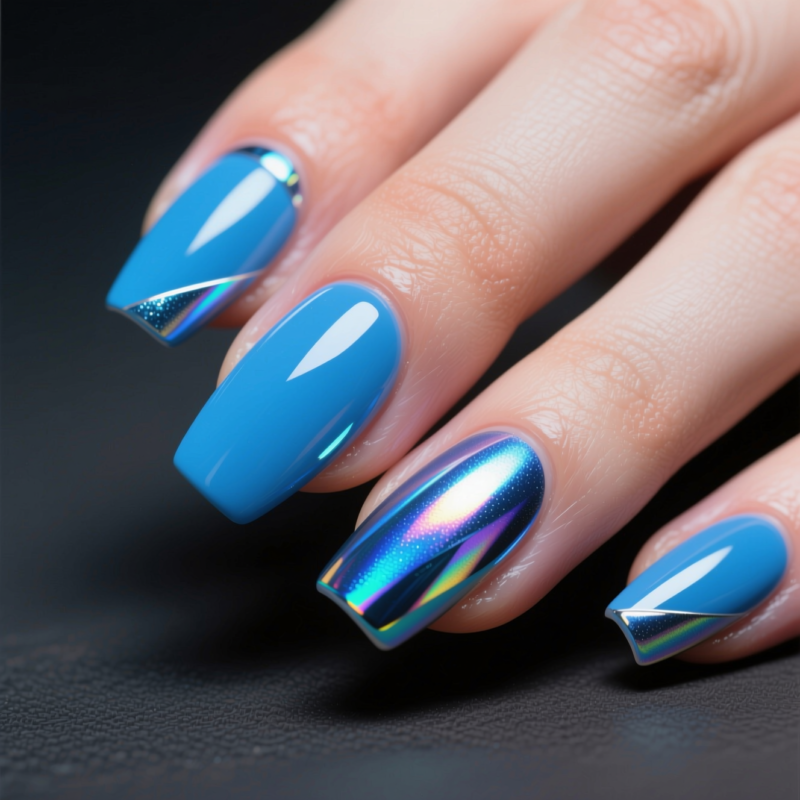 Step 9: Try Design #5 — Sky Blue + Iridescent Blue Chrome