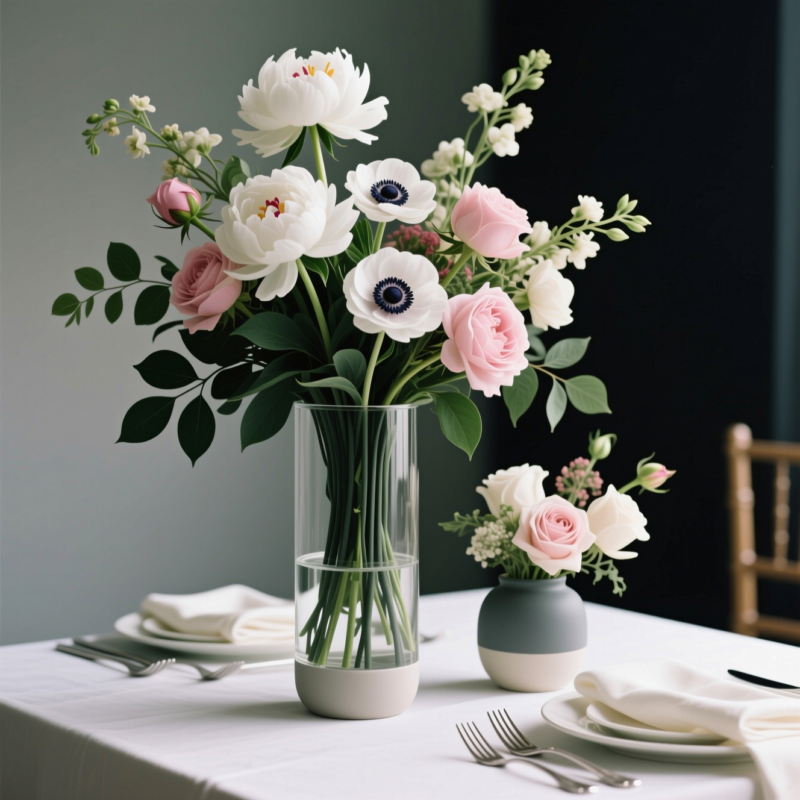 4. Elegant Vessels: High-Impact Florals in Modern Containers
