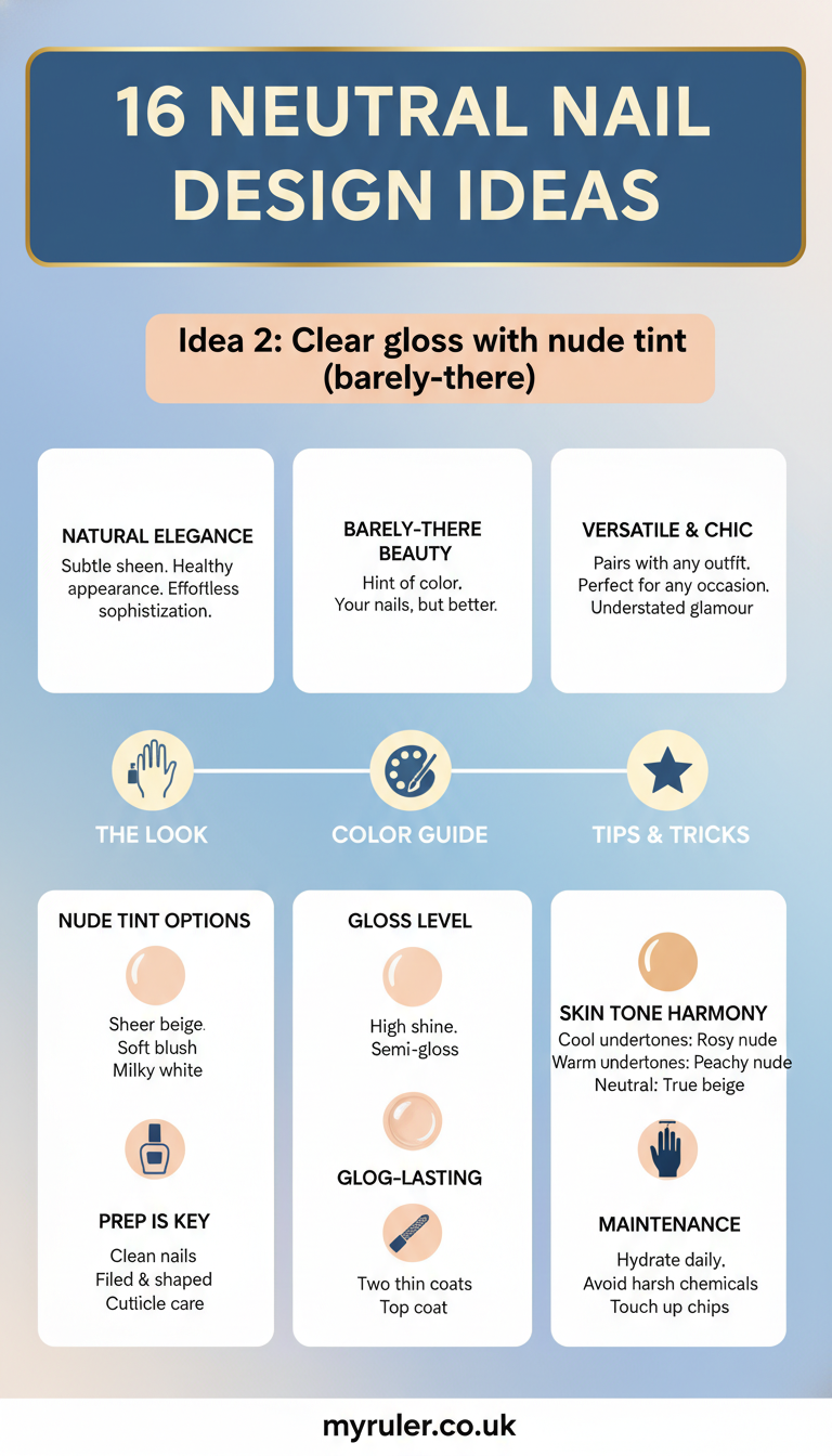 Idea 2: Clear gloss with nude tint (barely-there)