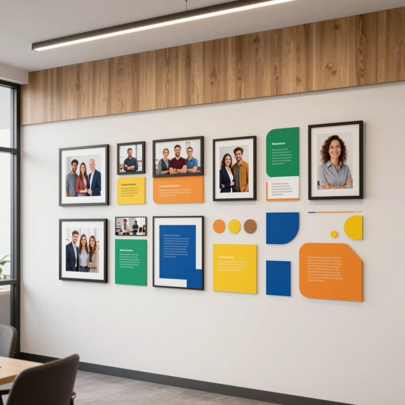 14 fun office decor ideas for work spaces 7 7. Build a feature wall with your team’s identity