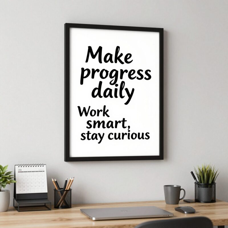 14 fun office decor ideas for work spaces 8 8. Hang motivational quote art (but keep it useful)