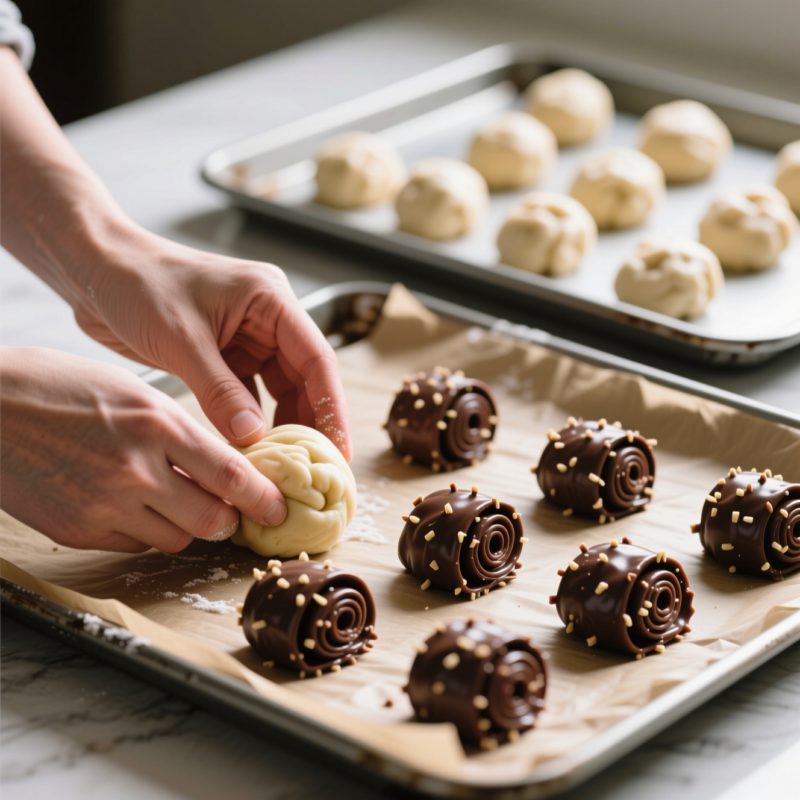 Step 7: Roll dough balls for even baking
