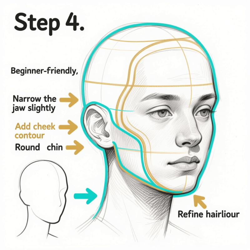 Step Step 4: Shape the Head and Contour