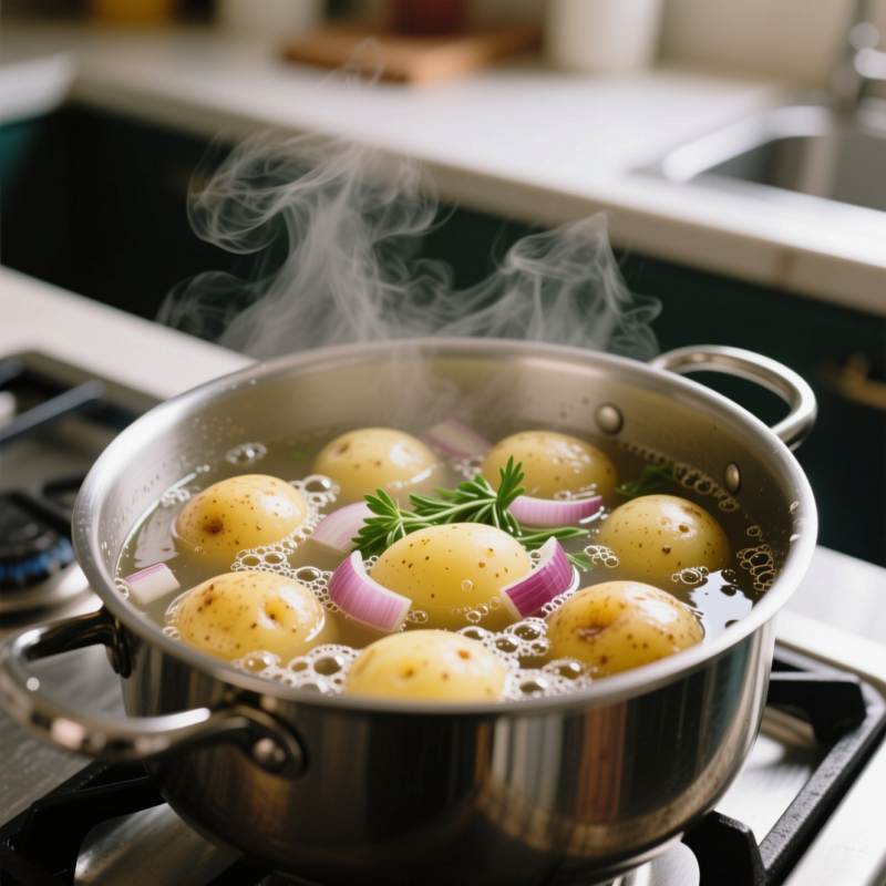 Step 5: Simmer the potatoes until tender