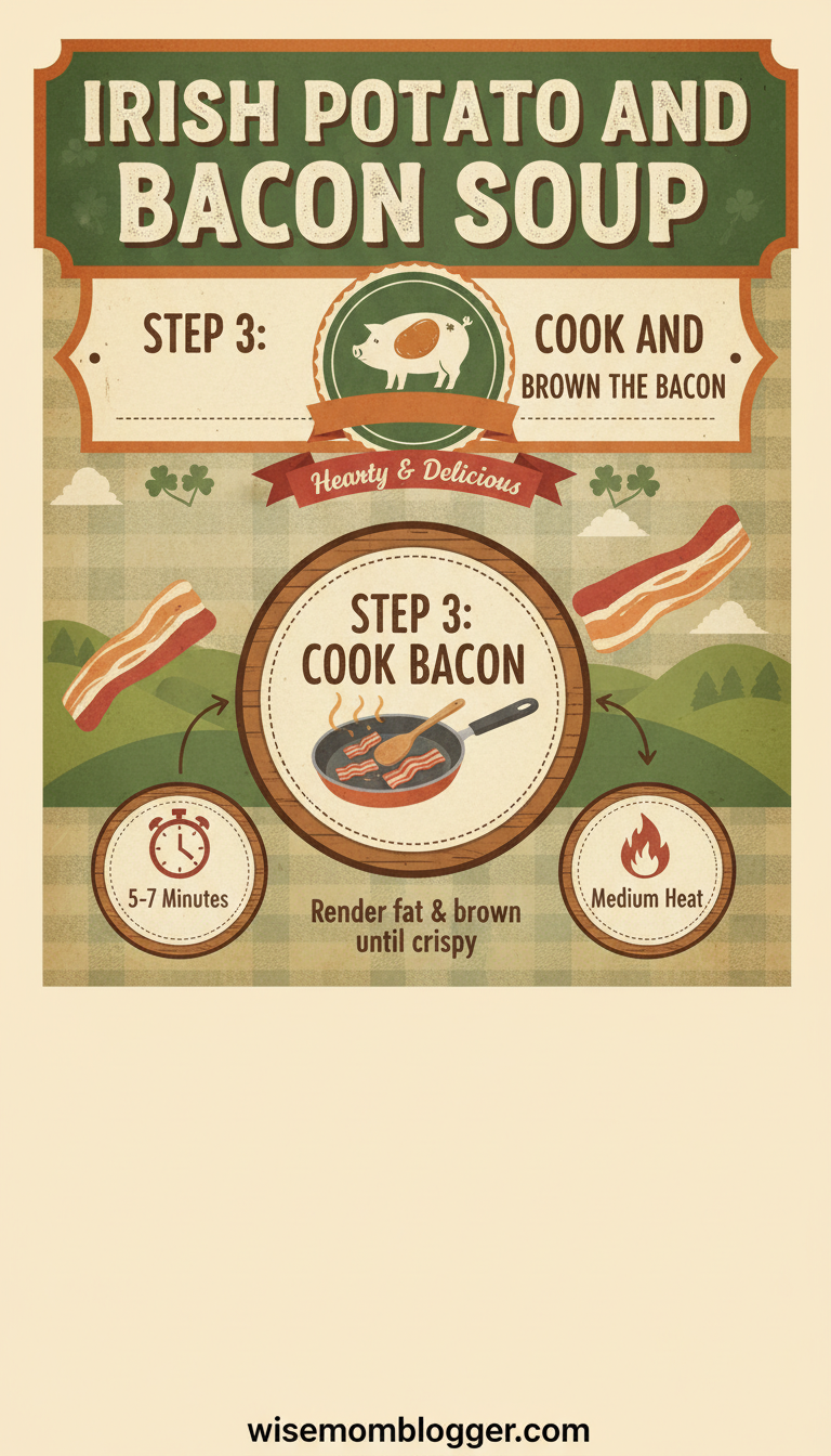 Step 3: Cook and brown the bacon