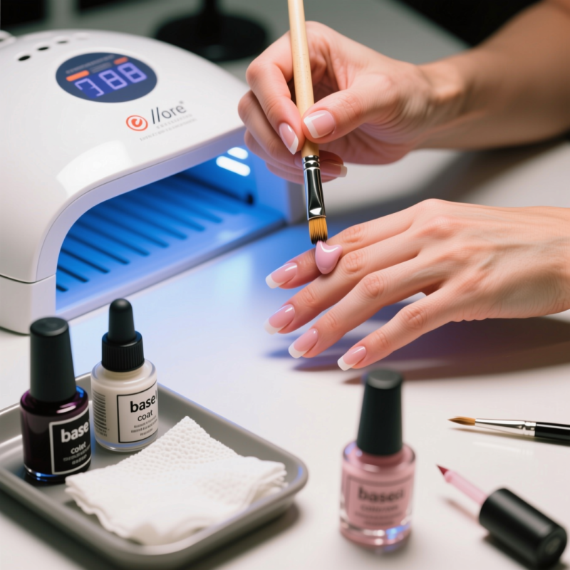 Step 2: Run the Core Gel Workflow (Base → Color → Cure → Finish)