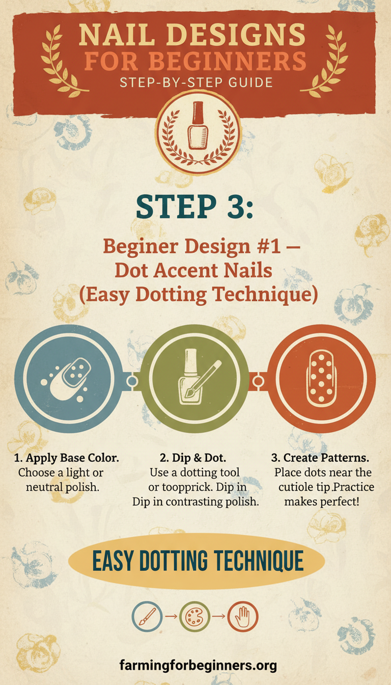 Step 3: Beginner Design #1 — Dot Accent Nails (Easy Dotting Technique)