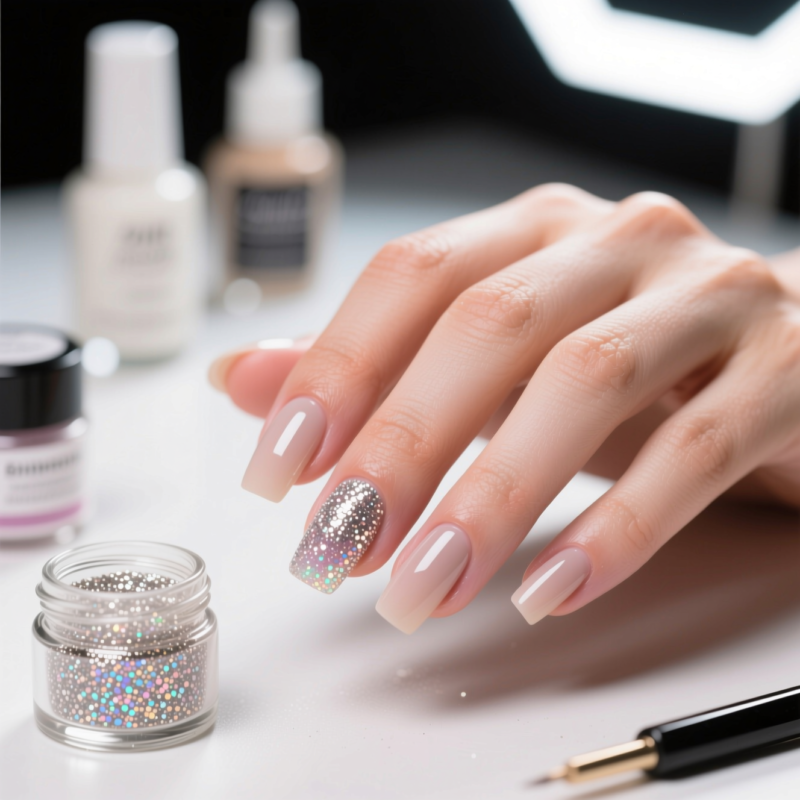 Step 5: Beginner Design #3 — Simple Glitter (Quick Glam Without Complexity)