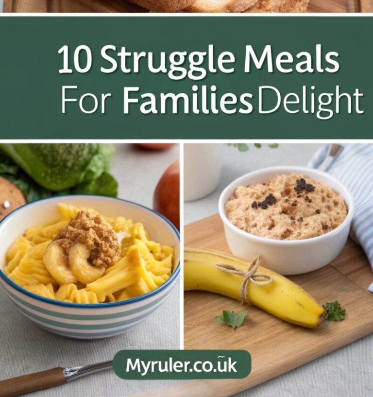 10 Struggle Meals Recipes Easy to Make 4 collage of 3 images showing cinnamon sugar toast