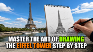 how to draw eiffel tower
