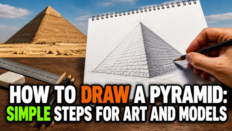 How to Draw a Pyramid: Simple Steps for Art and Models how to draw a pyramid