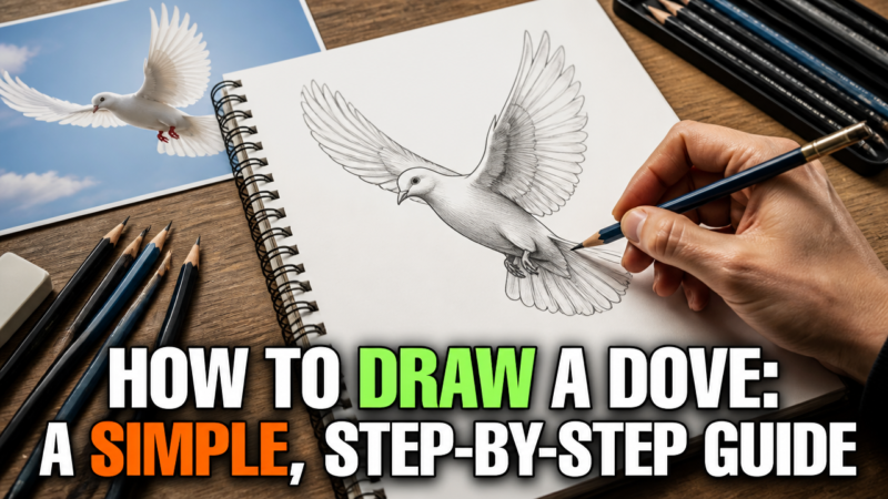 how to draw a dove