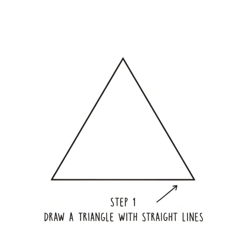 step 1 pyramid drawing tutorial draw a large cent