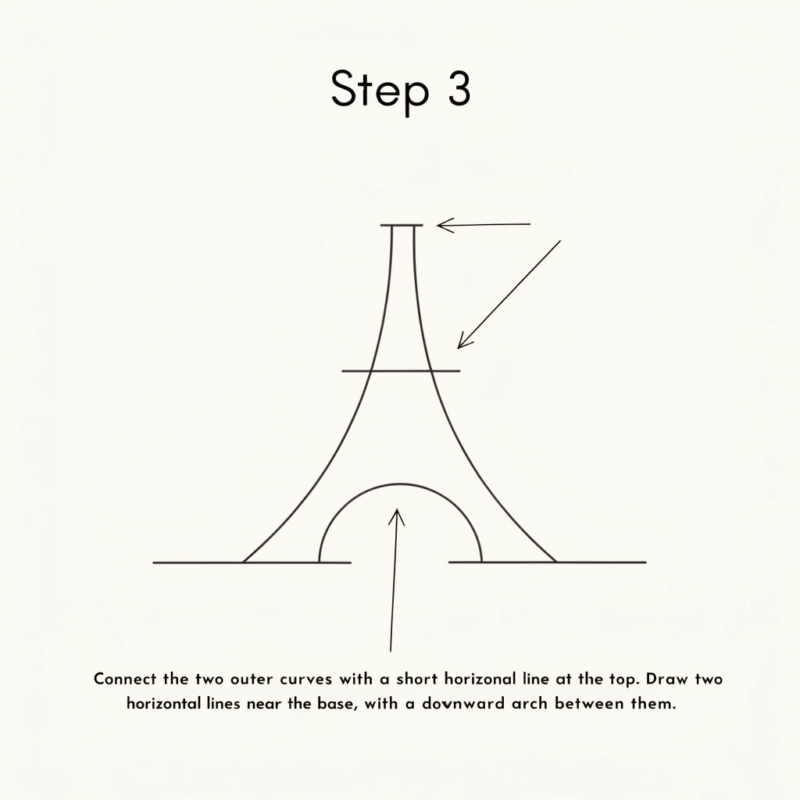 step-3-eiffel-tower-drawing-guide--the-two-outer-c step 3 eiffel tower drawing guide the two outer c