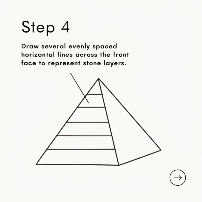 step 4 pyramid drawing guide draw several evenly
