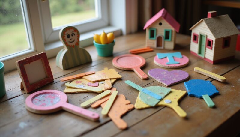 11 Genius Popsicle Stick Crafts for Creative Kids 2 1. Balloon Tennis Sets