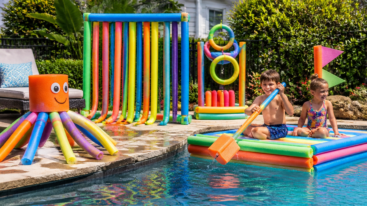 12 Creative Pool Noodle Crafts for Backyard Fun 12 Ultimate Pool Noodle Crafts for Backyard Fun