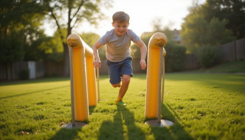 12 Creative Pool Noodle Crafts for Backyard Fun 5 4. Rainbow Ring Toss