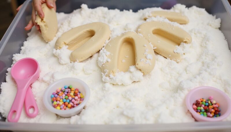 9 Cute Ice Cream Cone Crafts to Refresh Your Summer Play 7 6. Edible Pastel Moon Sand Adventures