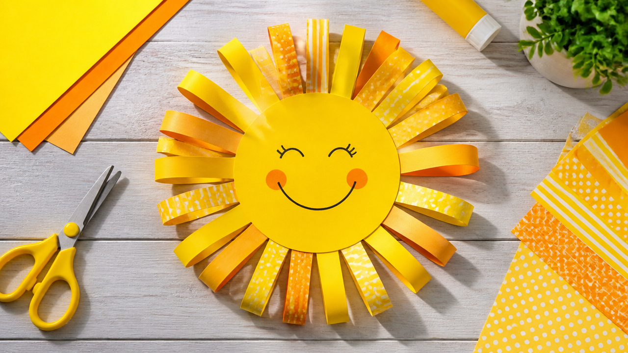 The Simple Way to Make Bright Paper Sun Crafts